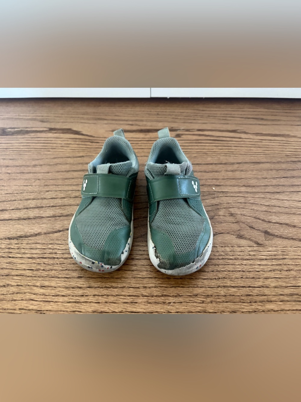 Vivo Barefoot Kids Green Slip-On Mesh Sneakers with Strap